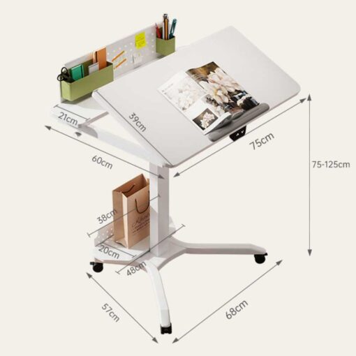 Elevate Mobile Sit Stand desk - Dimensions