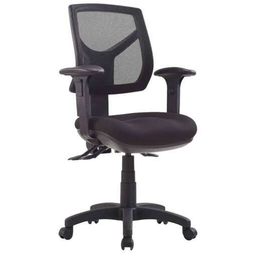 Rio Mesh Office Chair - with arms - front view - Arteil WA